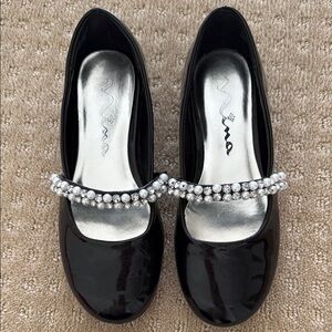 Nina Black Patent Leather Mary Jane Shoes